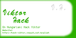 viktor hack business card